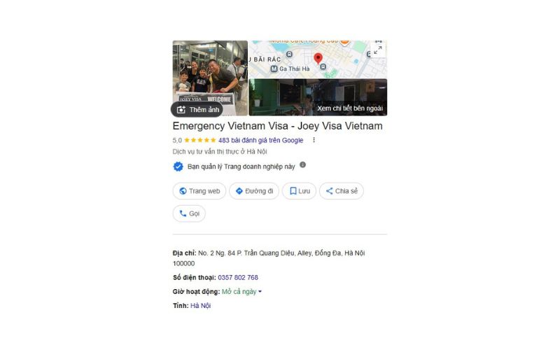 Search for Joey Visa Vietnam on Google.