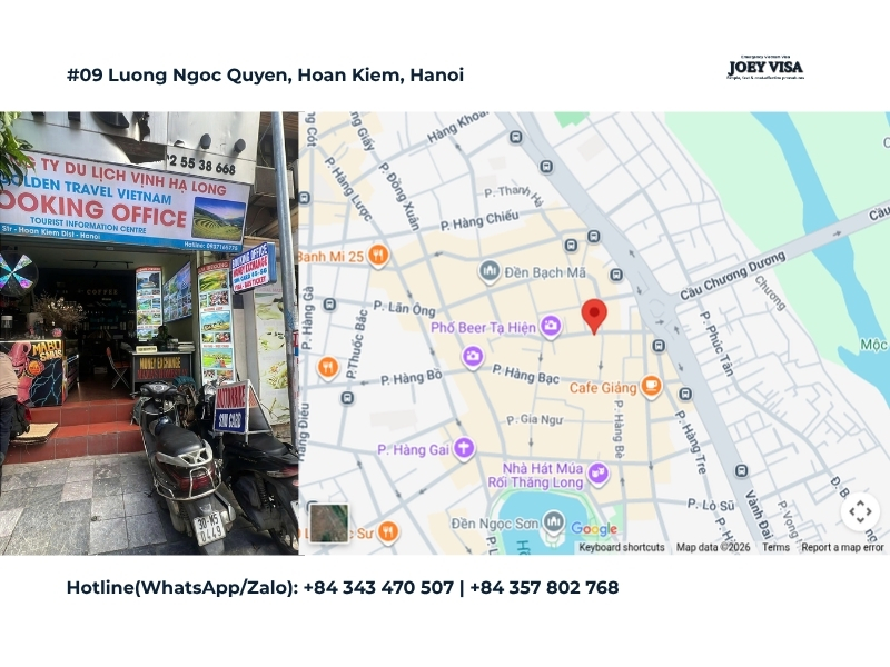 oey Visa booking office location on Google Maps in Hoan Kiem Hanoi